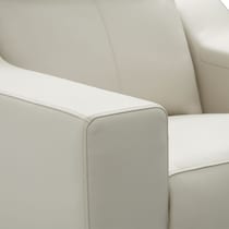 vesper white recliner   