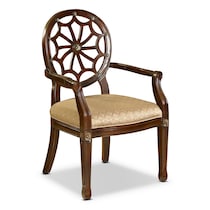 vicola dark brown accent chair   