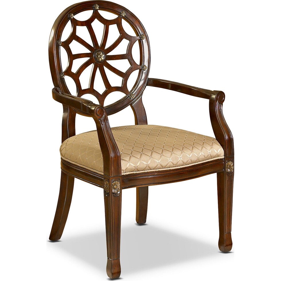 vicola dark brown accent chair   