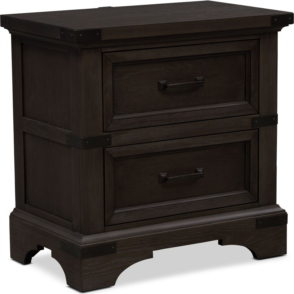 Victor 6Piece Storage Bedroom Set with Nightstand, Dresser and Mirror Value City Furniture