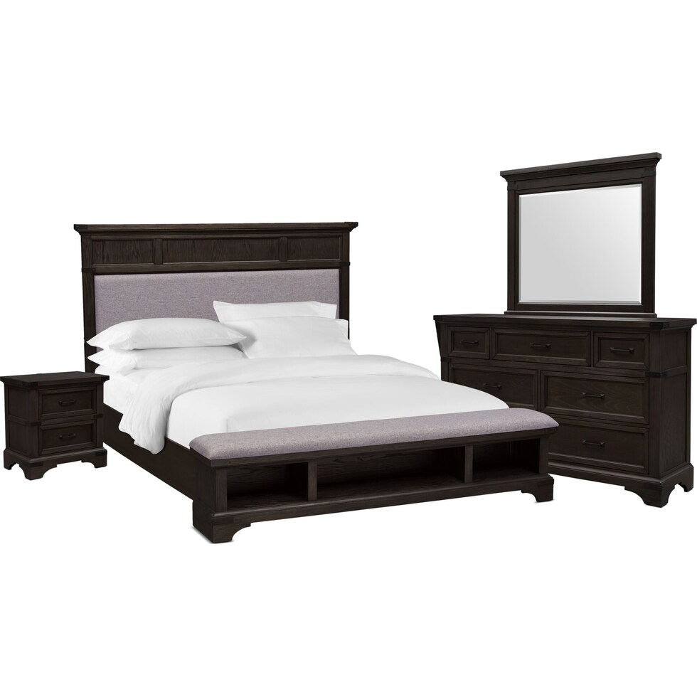 victor gray  pc king storage bedroom   