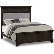 victor gray king panel bed   