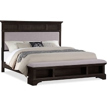 victor gray king storage bed   