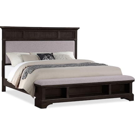 Undefined Value City Furniture, Queen Size Bedroom Set With Storage Headboard And Footboard