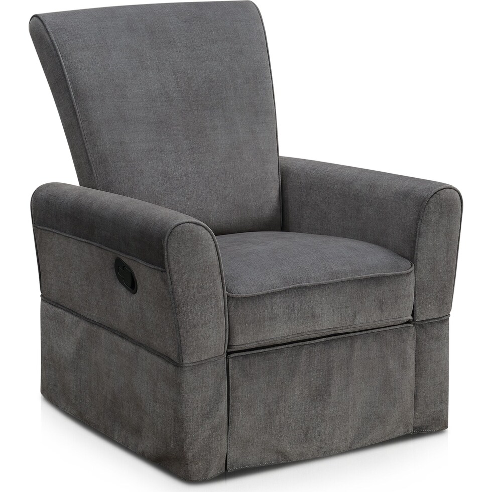 vida gray manual recliner   