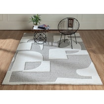 villena ivory silver area rug  x    