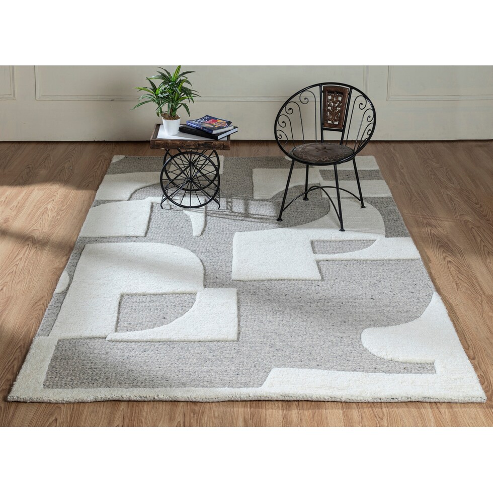 villena ivory silver area rug  x    