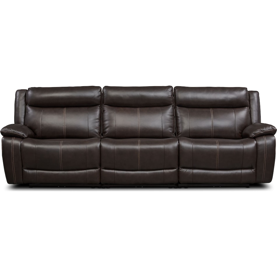 vince dark brown  pc power reclining sofa   