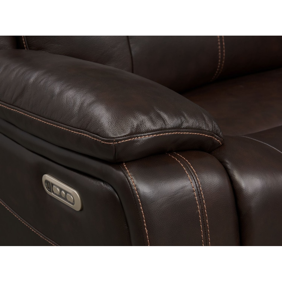 vince dark brown  pc power reclining sectional   