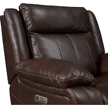 vince dark brown recliner   