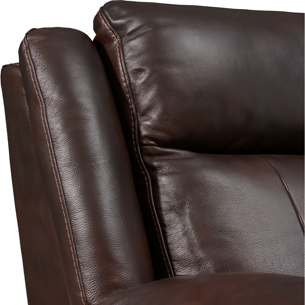 vince dark brown recliner   