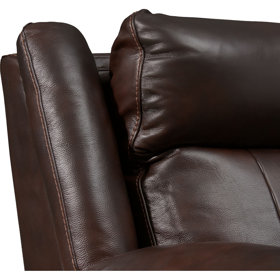 vince dark brown recliner   