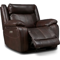 vince dark brown recliner   