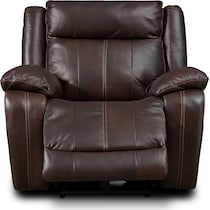 vince dark brown recliner   