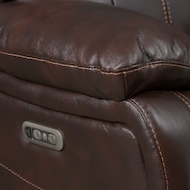 vince dark brown recliner   