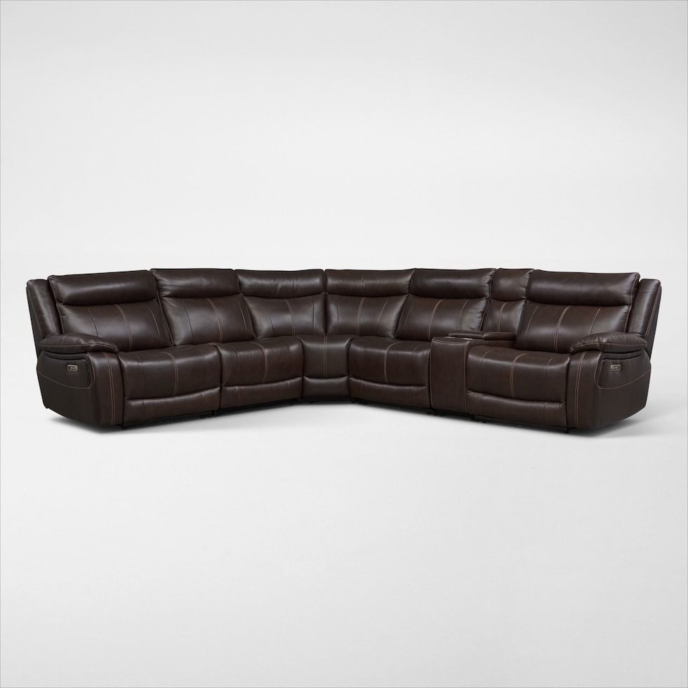 vince dark brown sectional web   