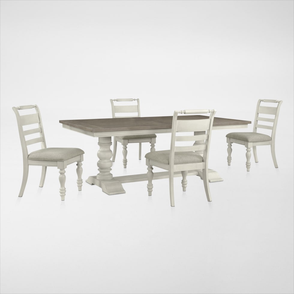 vineyard white  pc dining room web   