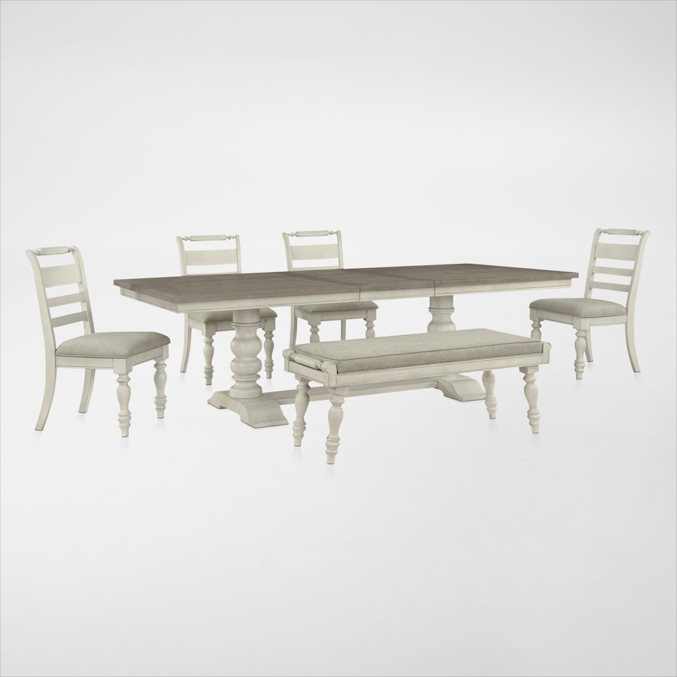 vineyard white  pc dining room web   