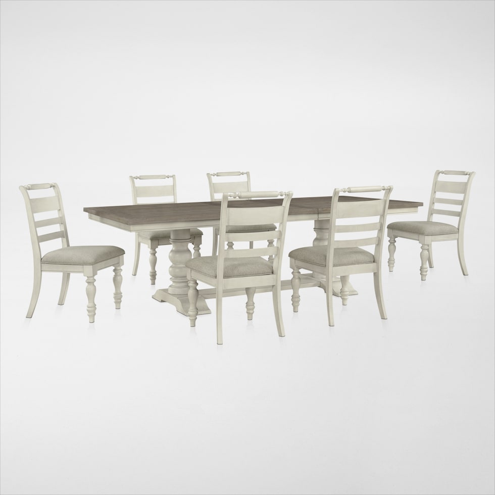 vineyard white  pc dining room web   