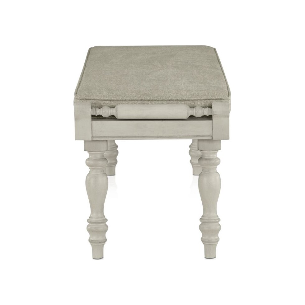 vineyard white dining bench   