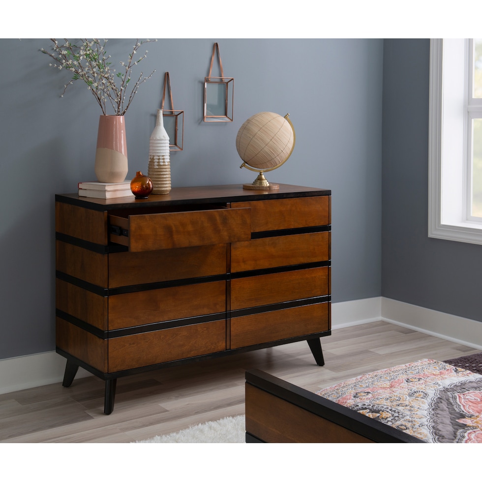 vino dark brown dresser   