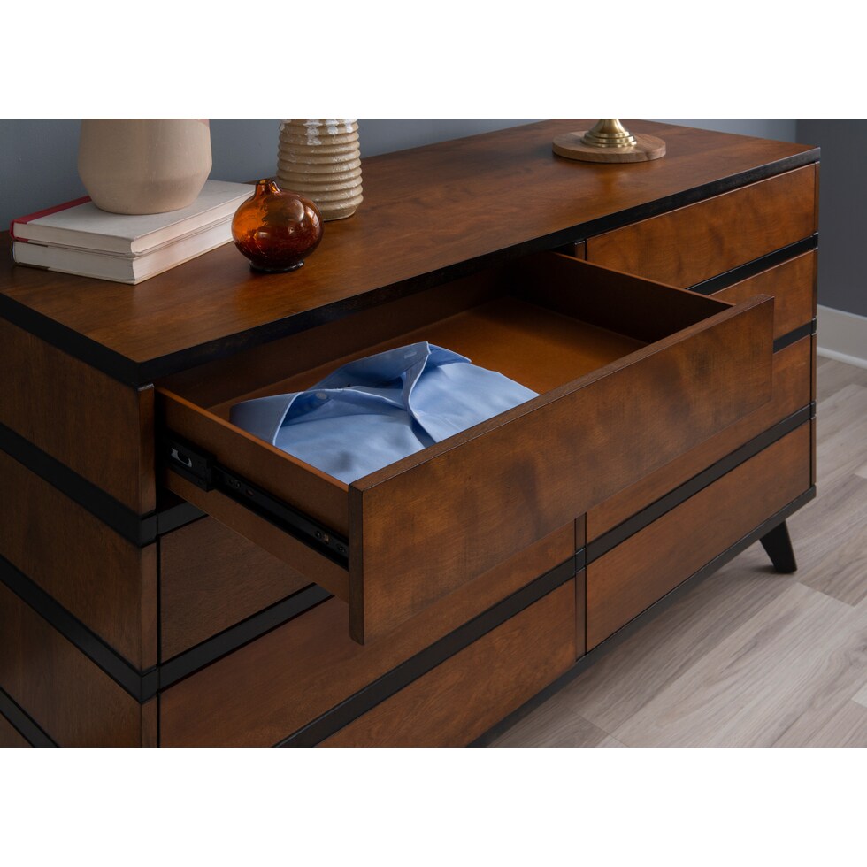 vino dark brown dresser   