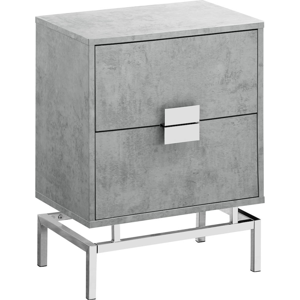 virgil gray chrome end table   