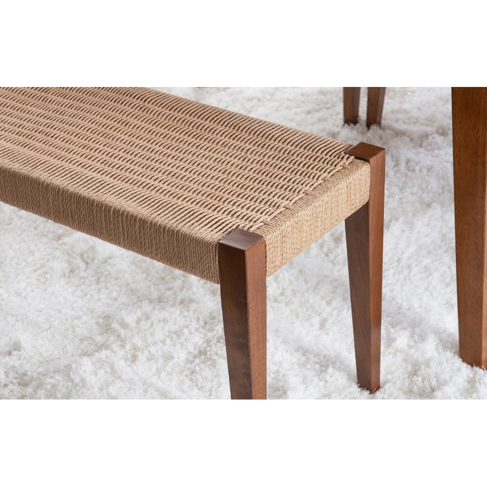 vittorio dark brown bench   