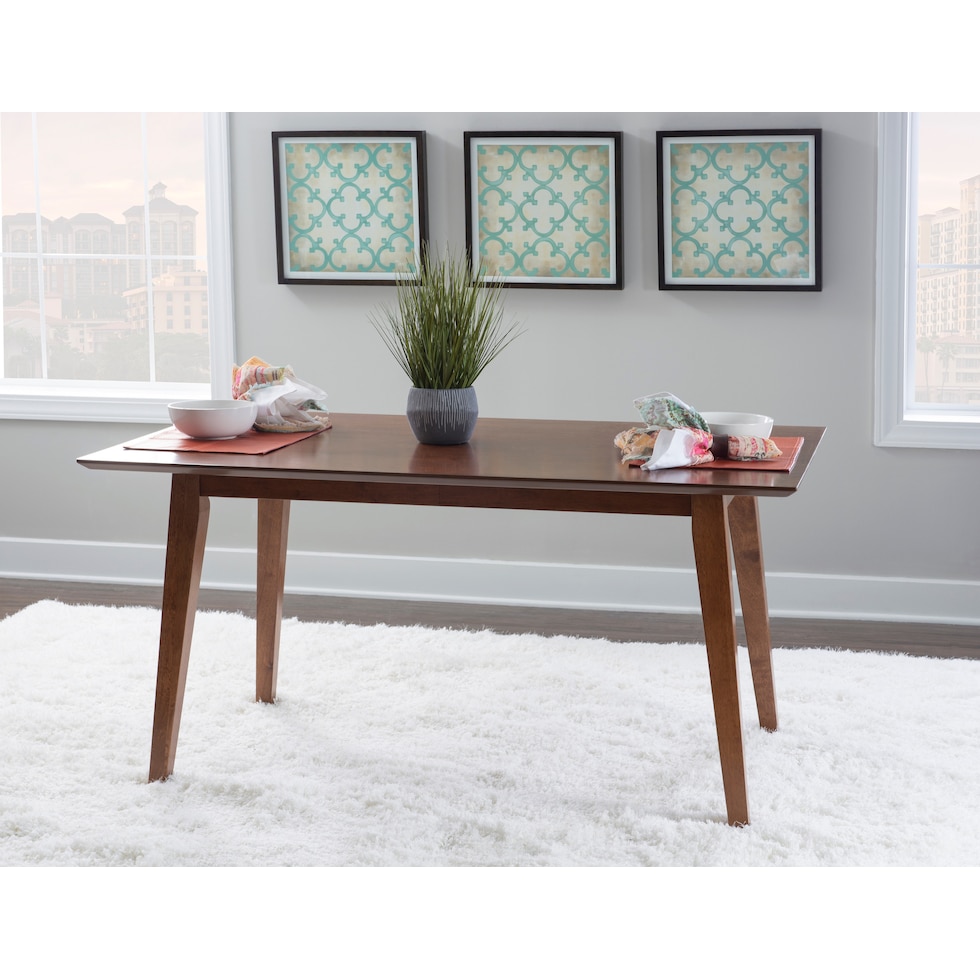 vittorio dark brown dining table   