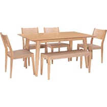 vittorio light brown  pc dining room   