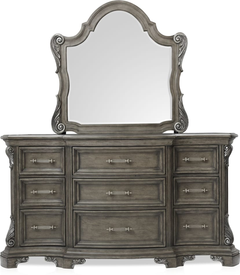 Vivian 5Piece Bedroom Set with Dresser and Mirror Value City Furniture