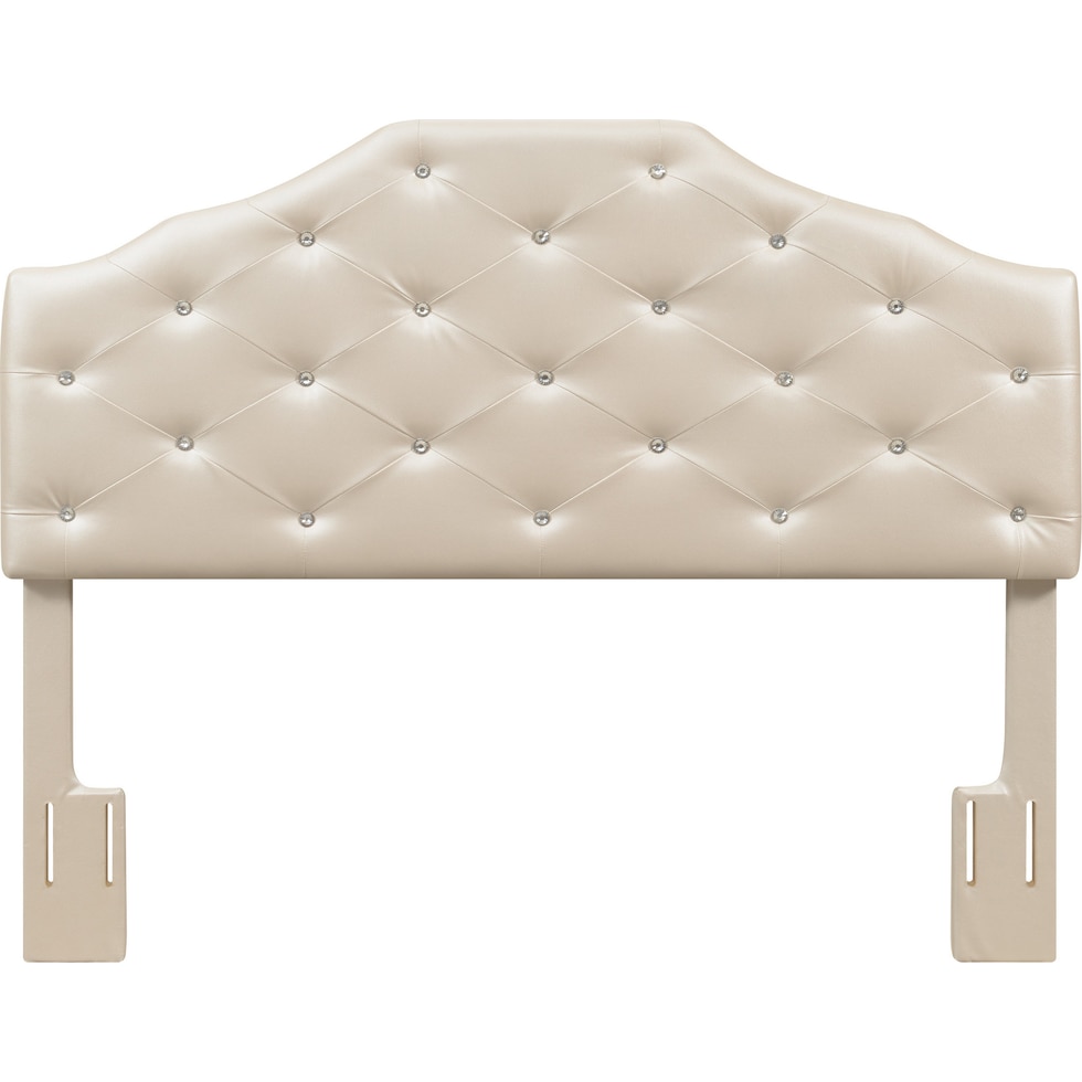 vivienne white full queen headboard   