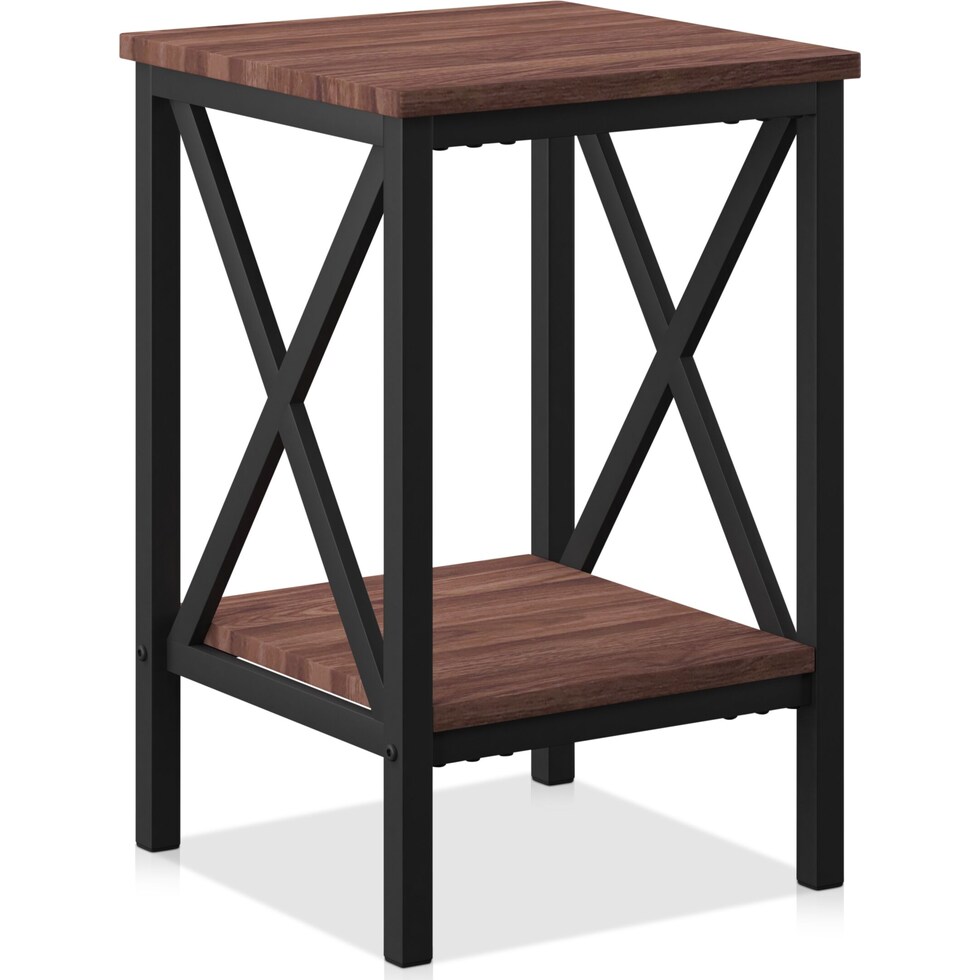 vivy dark brown end table   