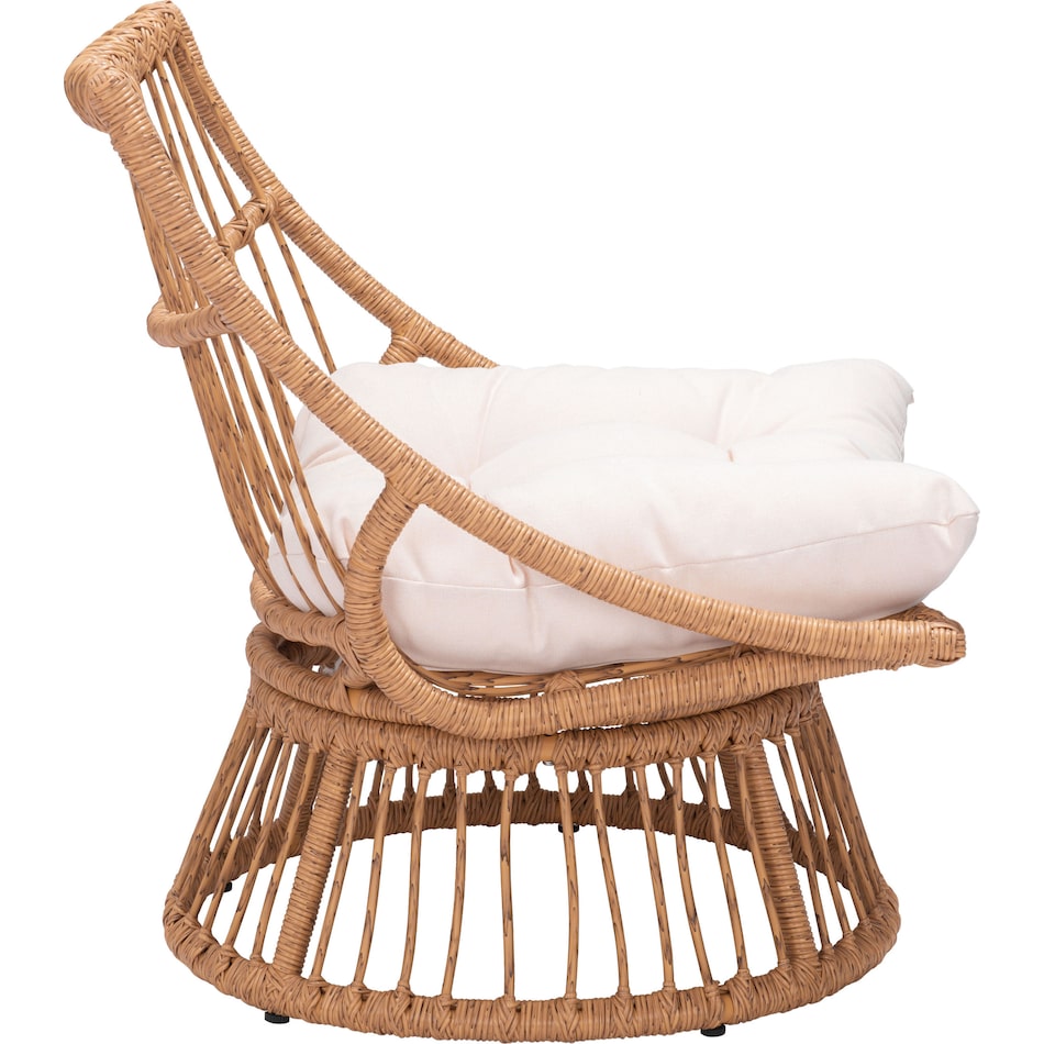 waikiki tan cream outdoor chair   