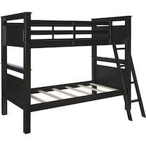 walker black twin over twin bunk bed   
