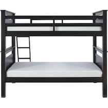 walker black twin over twin bunk bed   