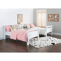 walker white twin over twin bunk bed   
