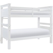 walker white twin over twin bunk bed   