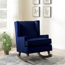walla blue accent chair   