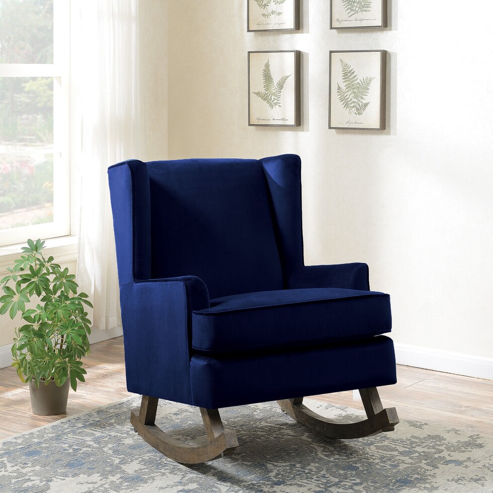 walla blue accent chair   