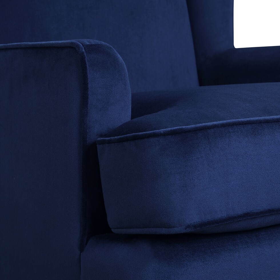 walla blue accent chair   