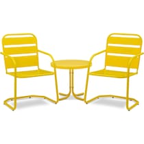 wallace yellow outdoor chair set   