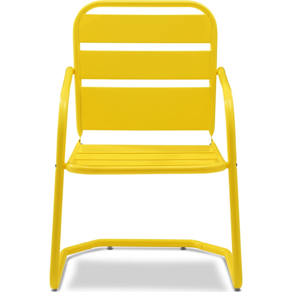 Wallace Set of 2 Outdoor Chairs and Side Table Yellow Value City
