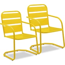 wallace yellow outdoor chair   