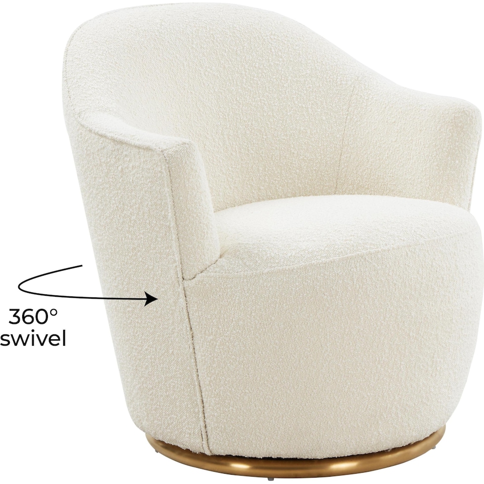 wanda white accent chair   