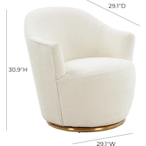 wanda white accent chair   