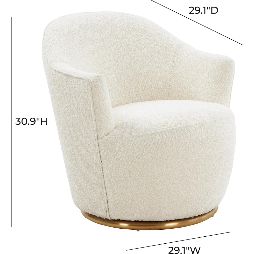 wanda white accent chair   