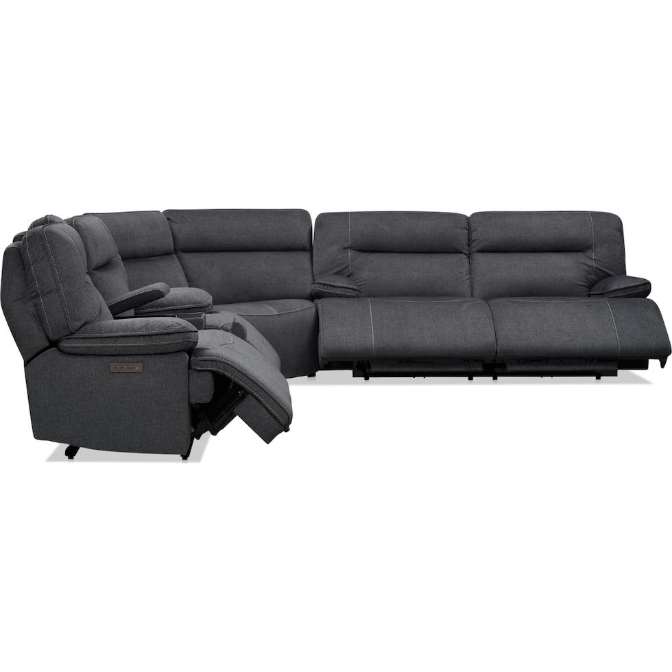 warner gray sectional   