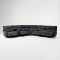 warner gray sectional   