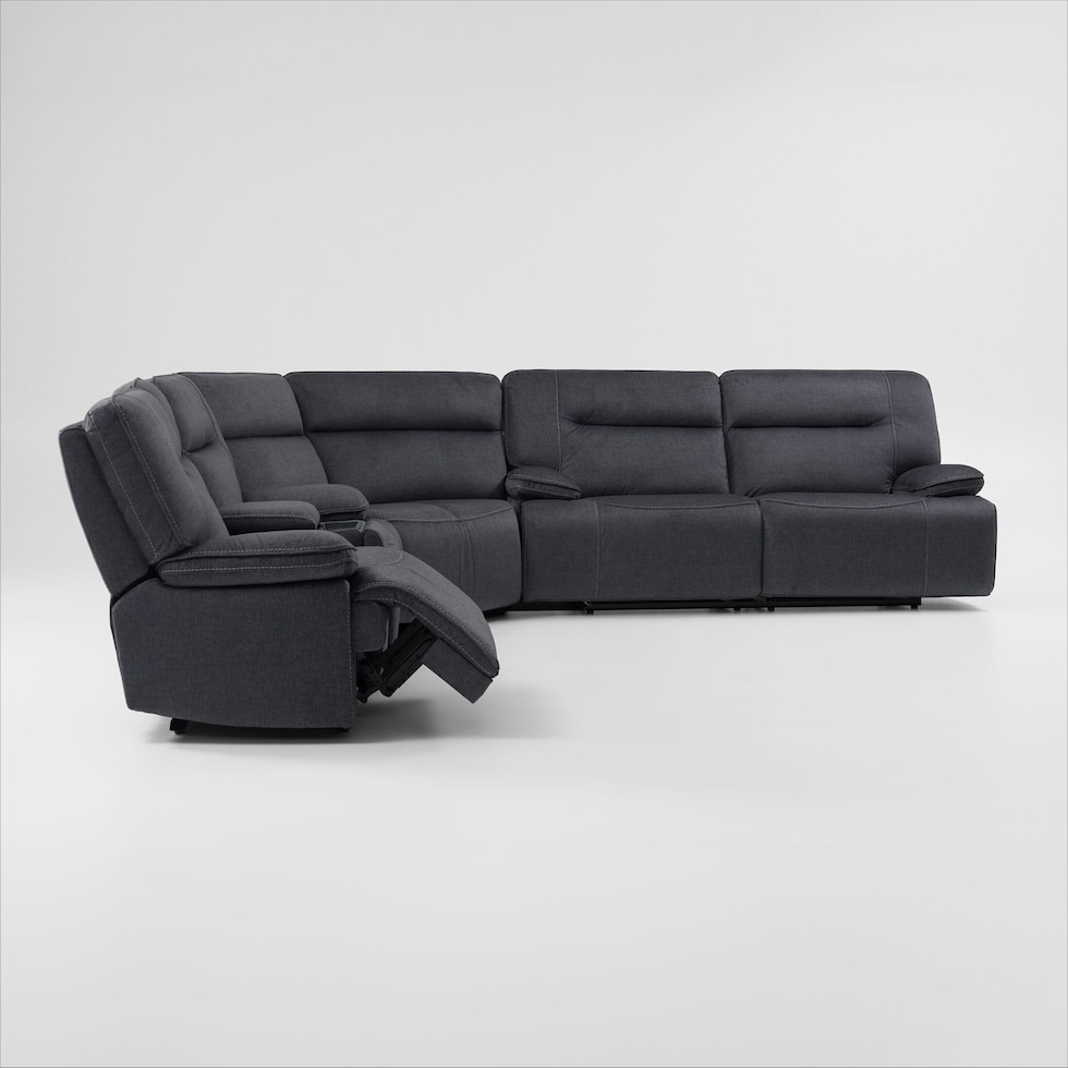 warner gray sectional   